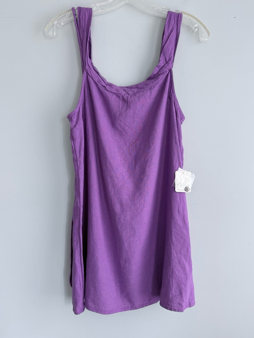 Free People Free-est Dulce Linen Mini Dress in Bellflower S NWT Boho Coastal - Picture 5 of 14